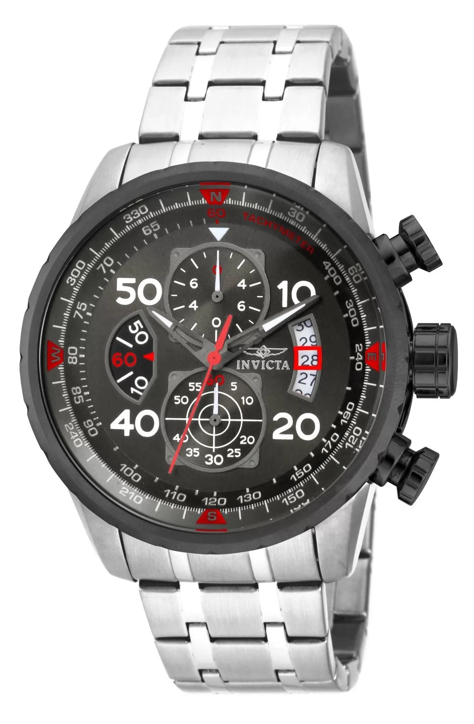 Invicta Aviator Quartz Gun Metal Dial Men's Watch 48 mm 17204