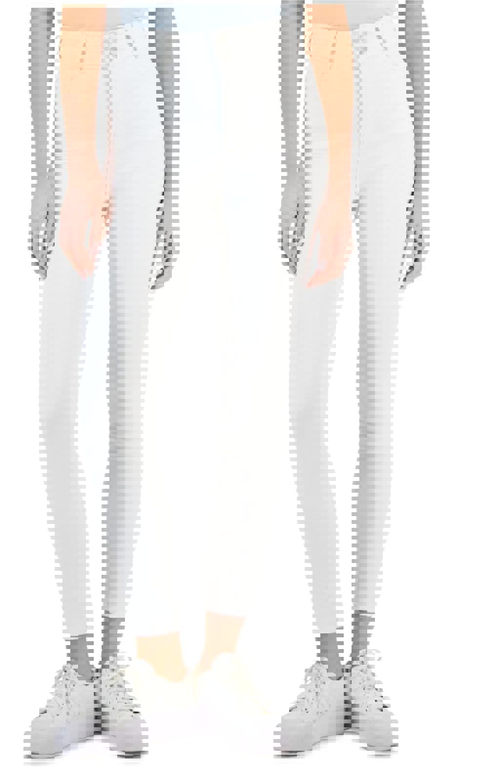 DOLLHOUSE JUNIORS CURVY HIGH-RISE SKINNY WHITE JEANS - Size - 11