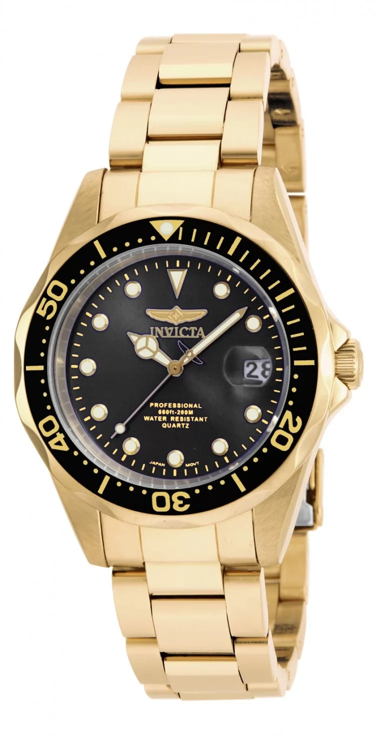 Invicta Pro Diver Quartz Black Dial Men's Watch 37 mm 17051