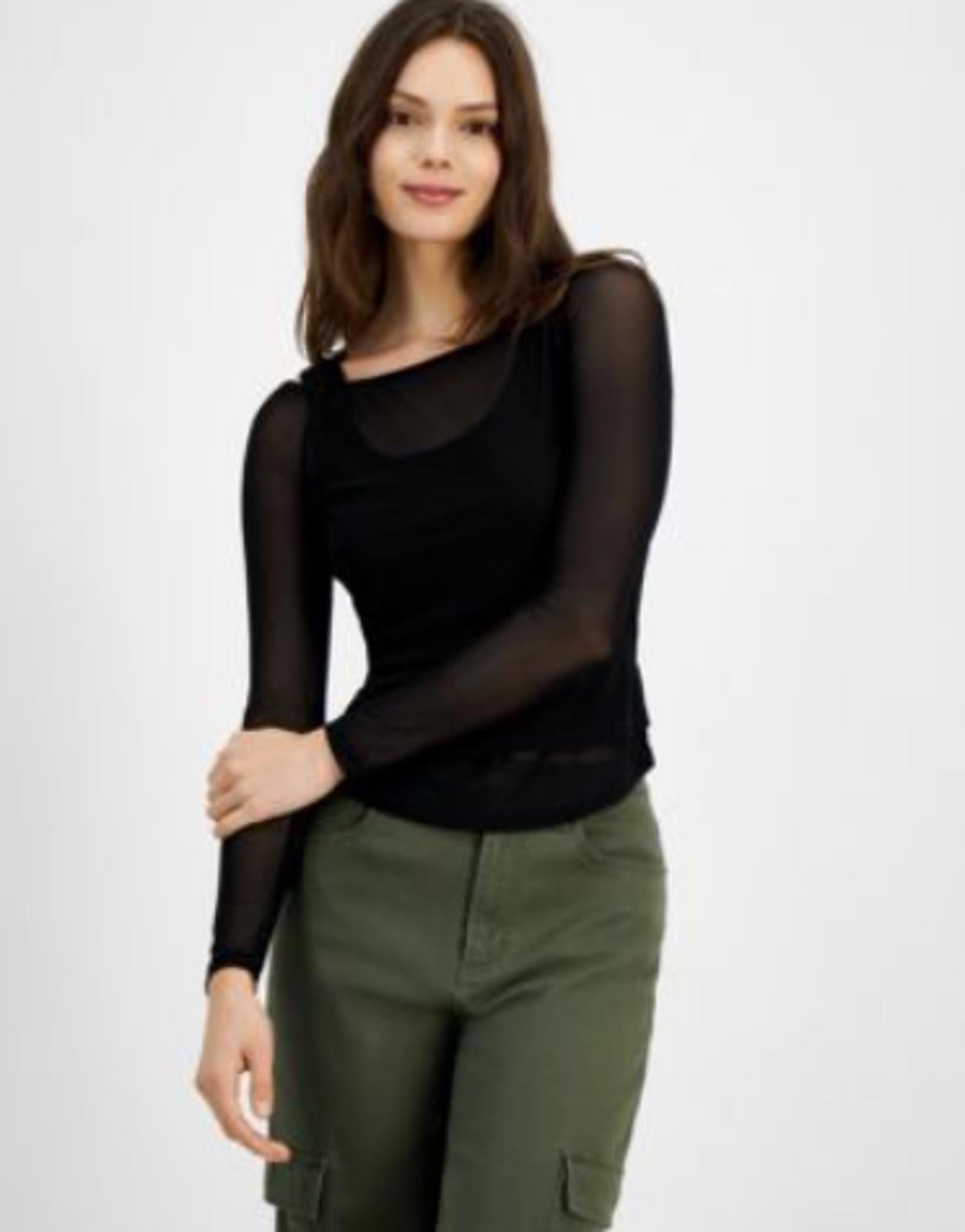 JUST POLLY JUNIORS BOAT-NECK LONG-SLEEVE  - Size - Small