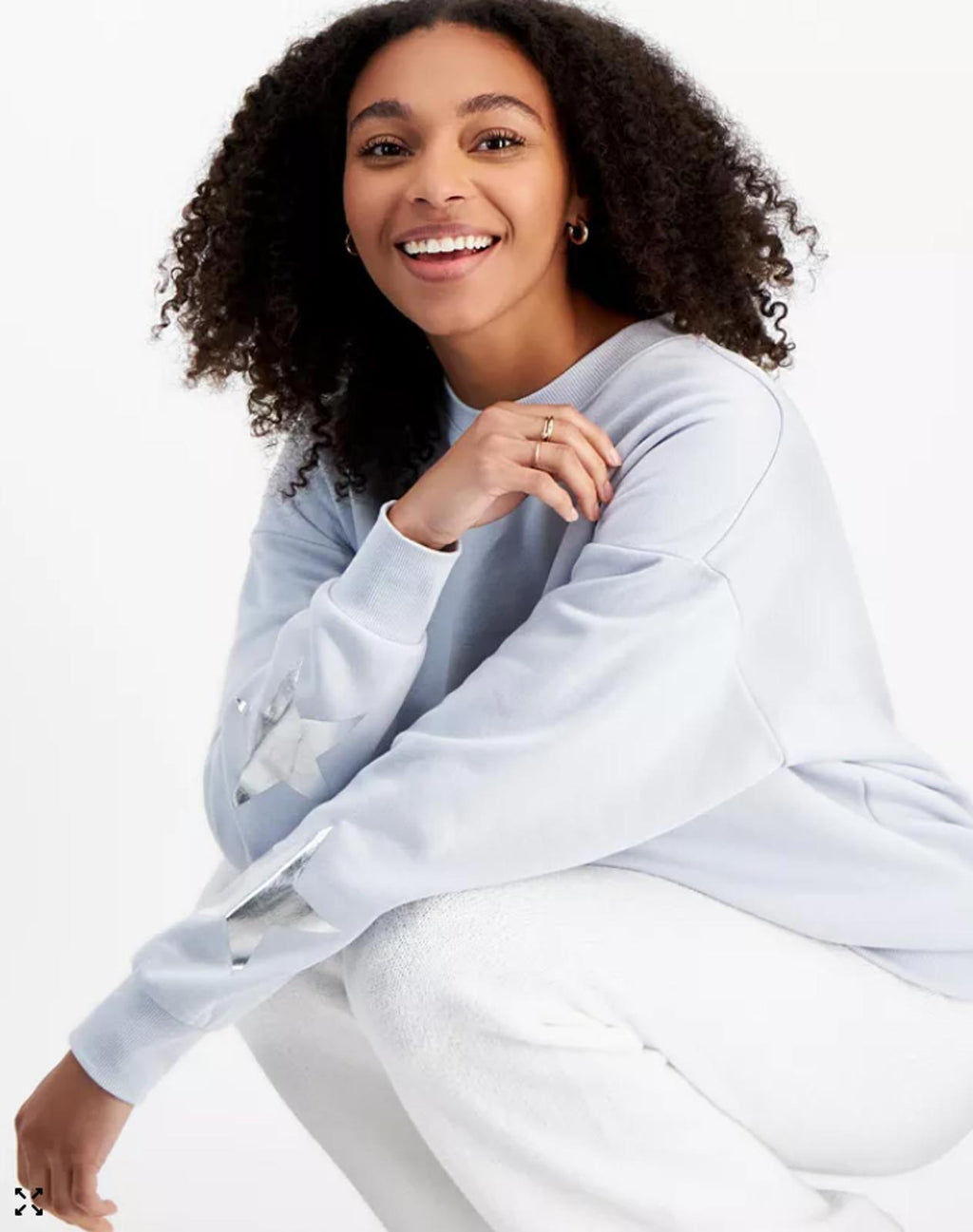 SELF ESTEEM JUNIORS APRES SKI FLEECE CREW LAVENDER HAZE - Size - M