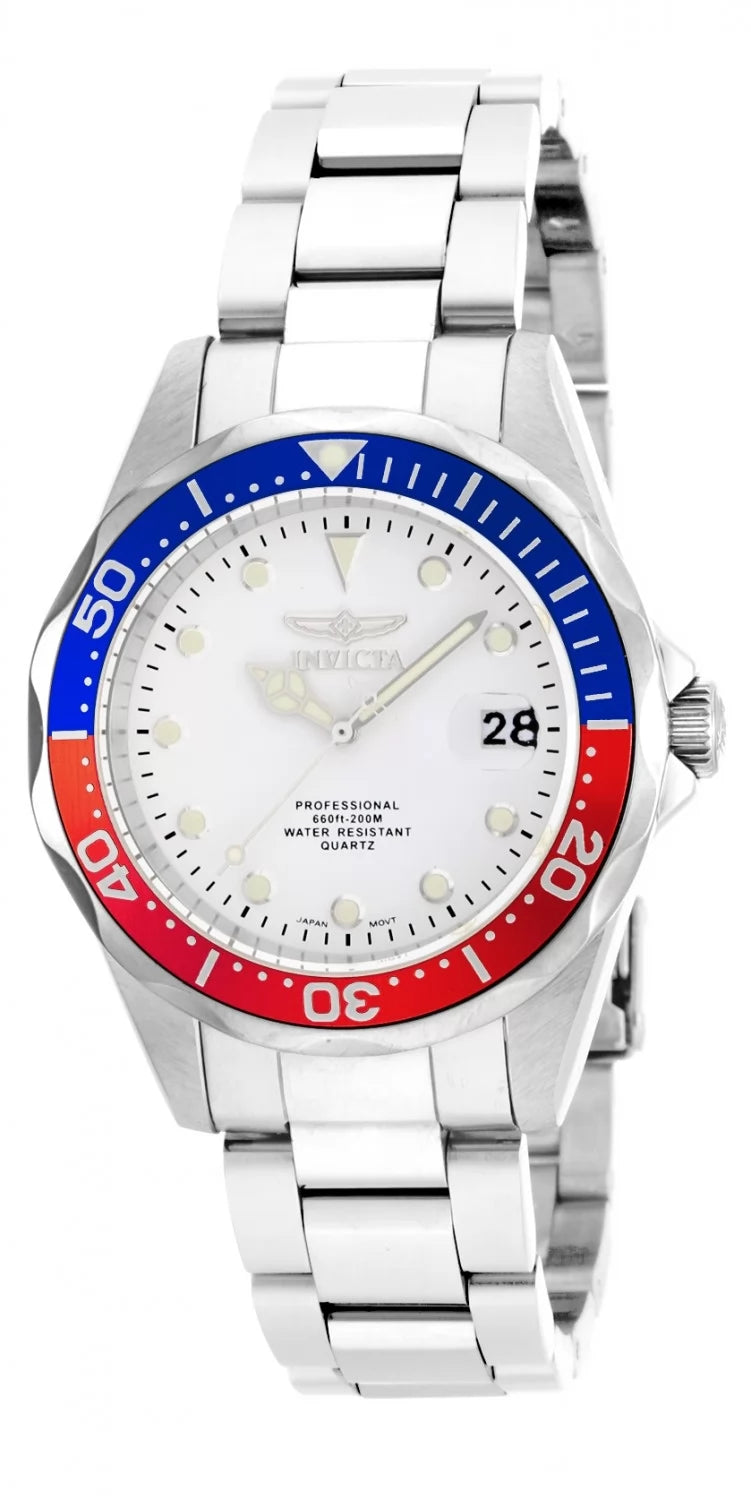 Invicta Pro Diver Quartz White Dial Men's Watch 37 mm 17047