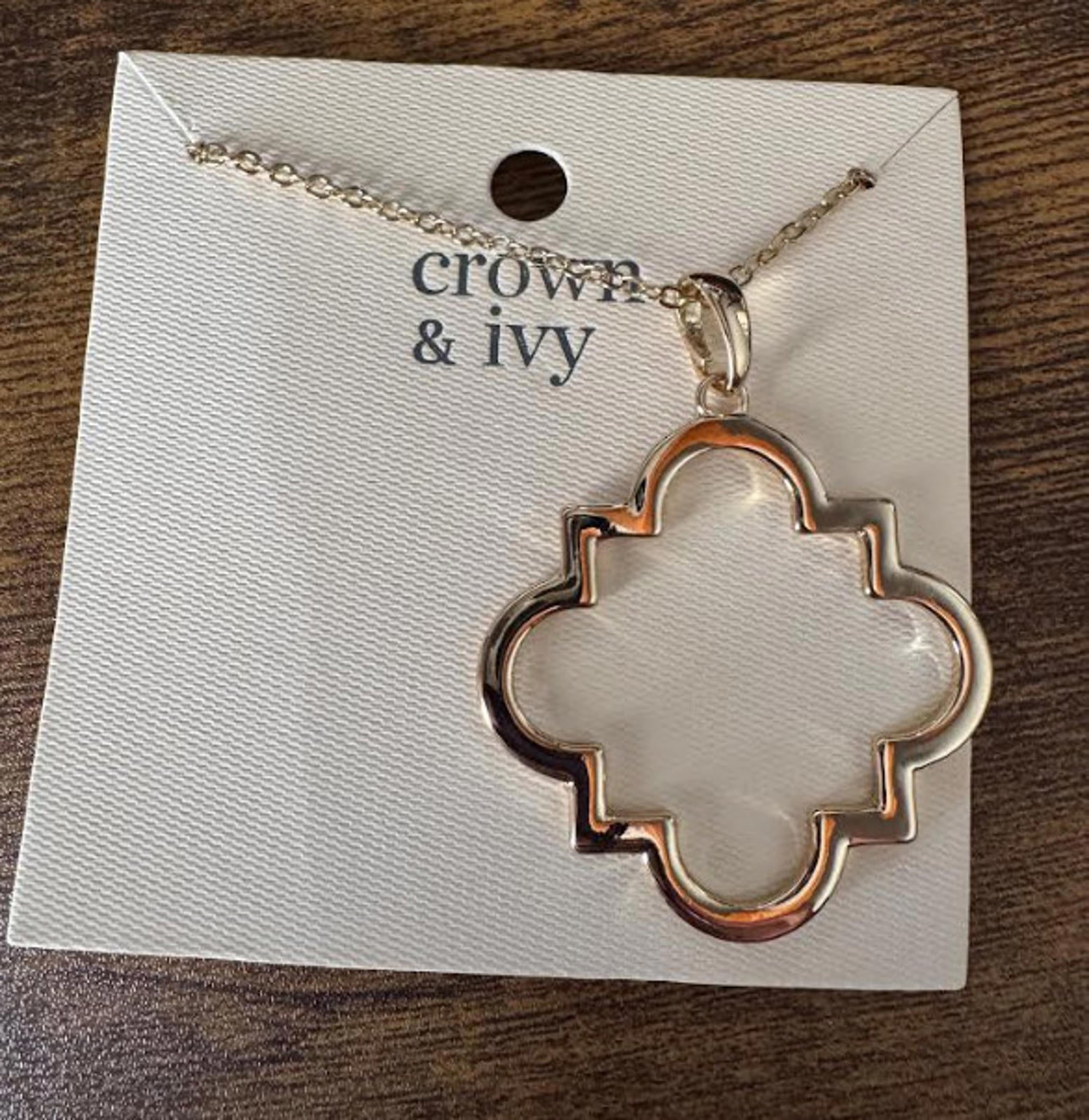 Crown & Ivy Pendant Necklace - NWT