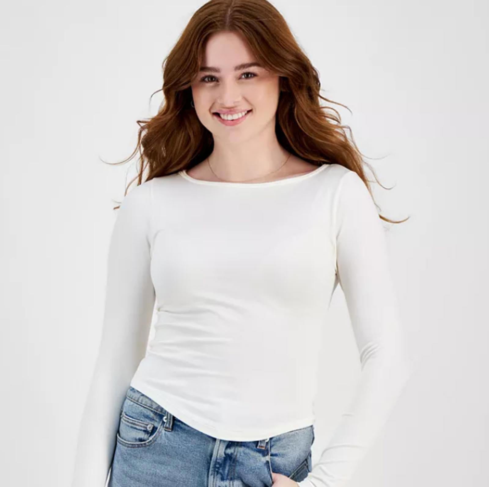 PLANET HEART JUNIORS SEAMLESS BOAT-NECK - Size - M