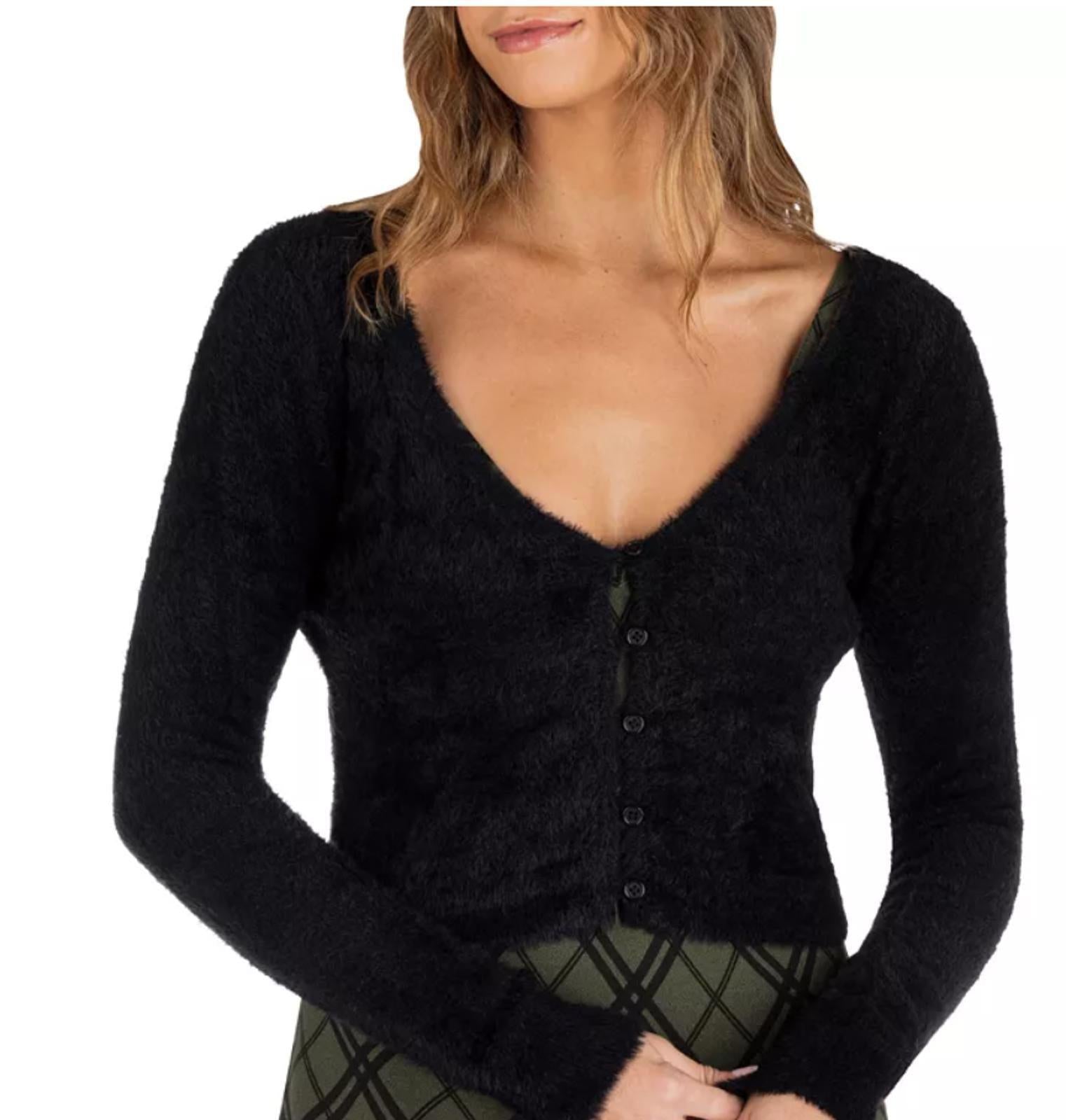 HURLEY JUNIORS SMOOTH MOVE CROPPED TOP- BLACK Size Small