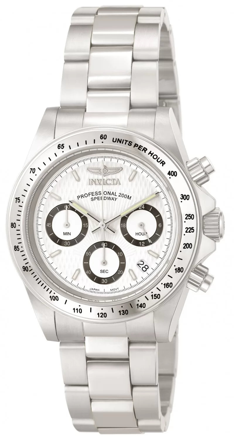 Invicta Speedway Quartz White Dial Men's Watch 39 mm 9211