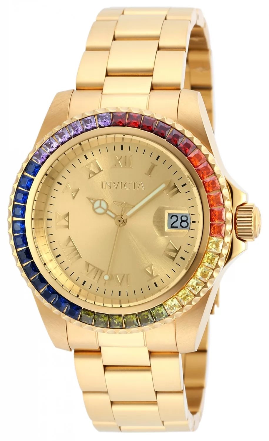 Invicta Angel Quartz Gold Dial Lady Watch 40 mm 20022