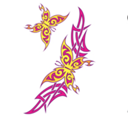 Butterflies & Blooms Temporary Tattoo Collection (300pcs)