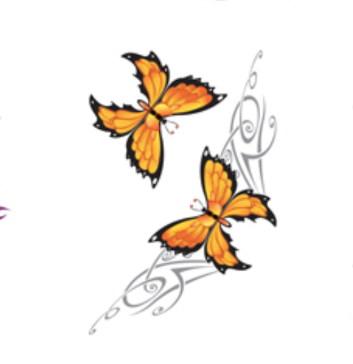 Butterflies & Blooms Temporary Tattoo Collection (300pcs)