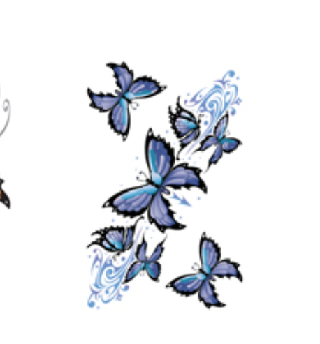 Butterflies & Blooms Temporary Tattoo Collection (300pcs)