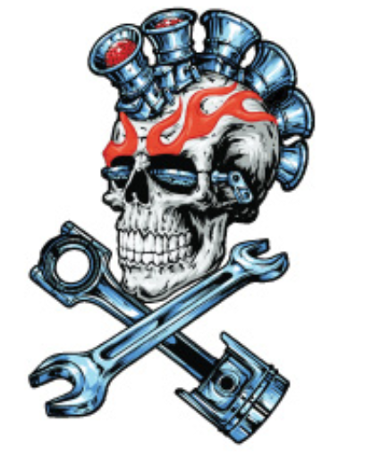 Skull Mayhem Temporary Tattoos