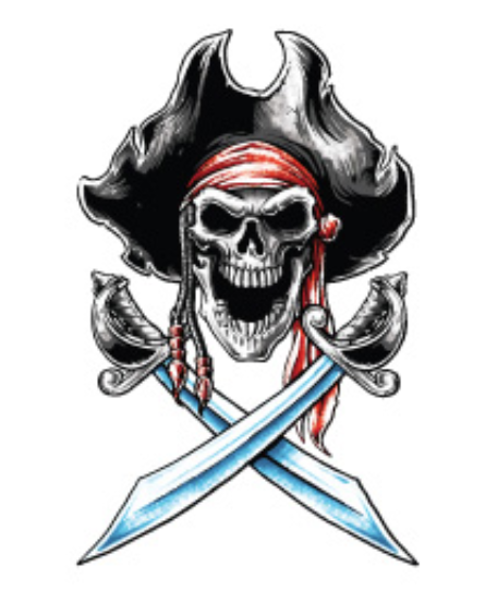 Skull Mayhem Temporary Tattoos