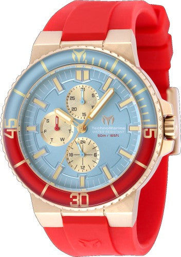 TechnoMarine La Pelagia Quartz Light Blue, Gold Dial Men's Watch 43 mm TM-225097
