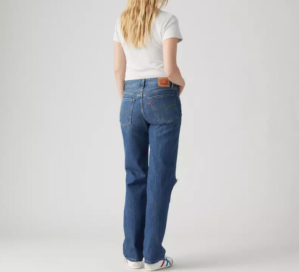 Levi's Low Pro Straight Leg Jeans with Holes -  (30" waist)