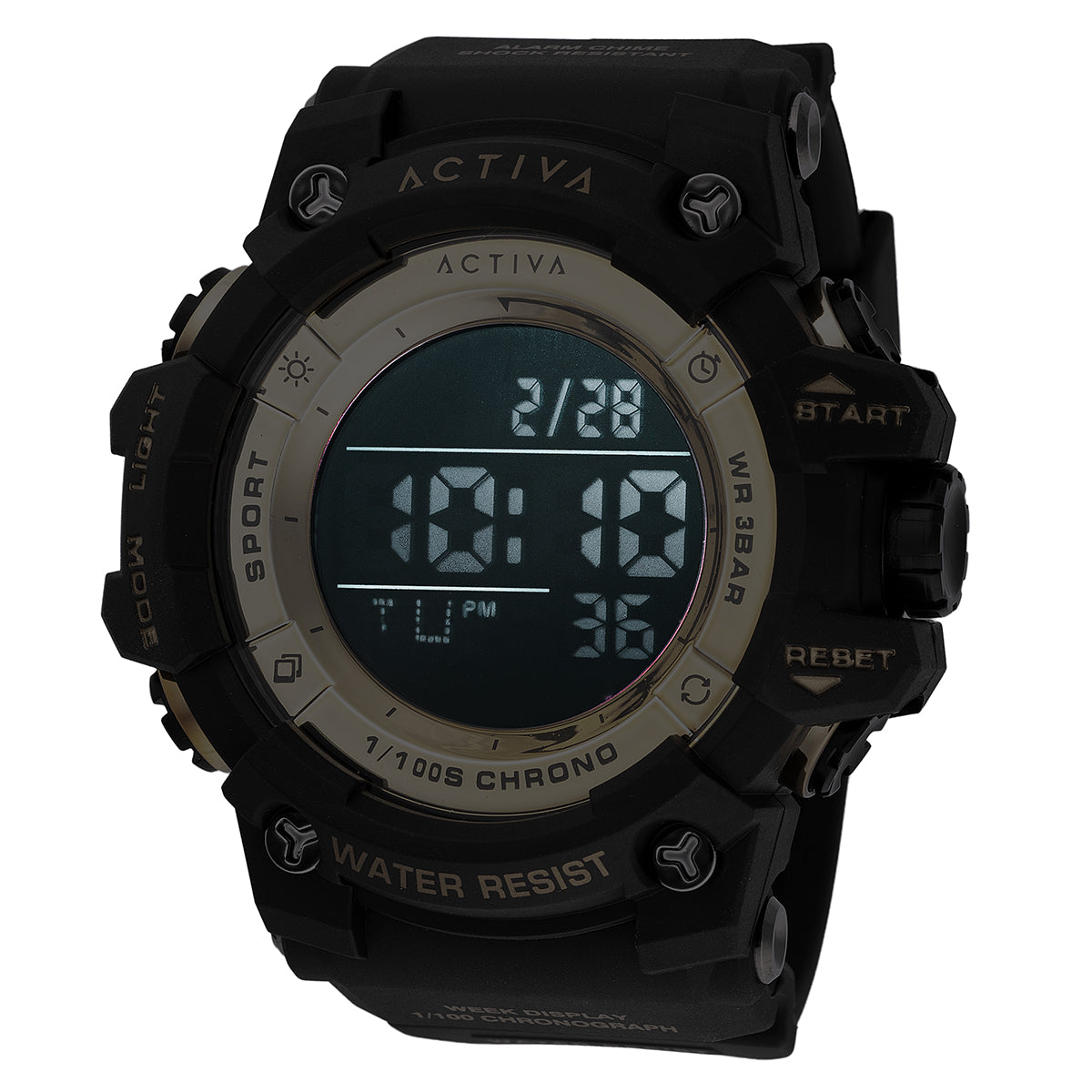 Activa Sync X Invicta Men's Digital Watch - 50mm. Black ACW8046-003