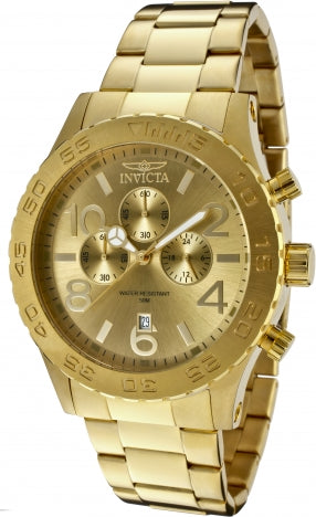 Invicta Watch INVICTA MEN'S 1270 SPECIALTY QUARTZ CHRONOGRAPH GOLD DIAL WATCH