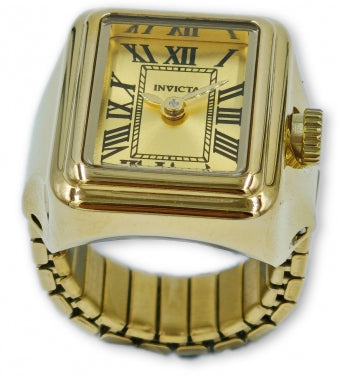 Invicta Watch INVICTA WOMEN'S 49895 MINI QUARTZ GOLD DIAL RING WATCH