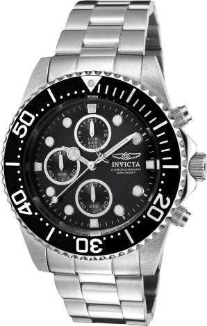 Invicta Watch INVICTA MEN'S 1768 PRO DIVER QUARTZ CHRONOGRAPH BLACK DIAL WATCH
