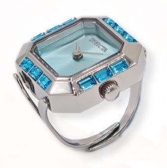 Invicta Watch INVICTA WOMEN'S 49579 MINI QUARTZ 2 HAND TIFFANY BLUE DIAL RING WATCH