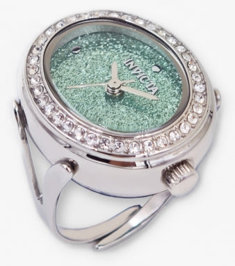 Invicta Watch INVICTA WOMEN'S 49597 MINI QUARTZ 2 HAND GREEN DIAL RING WATCH