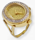 Invicta Watch INVICTA WOMEN'S 49598 MINI QUARTZ GOLD DIAL RING WATCH