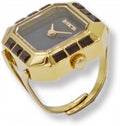 Invicta Watch INVICTA WOMEN'S 49584 MINI QUARTZ 2 HAND BLACK DIAL RING WATCH