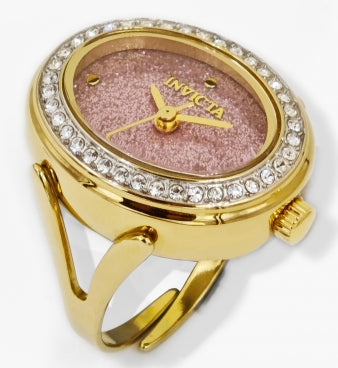 Invicta Watch INVICTA WOMEN'S 49600 MINI QUARTZ 2 HAND PINK DIAL RING WATCH