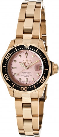 Invicta Watch INVICTA WOMEN'S 14100 PRO DIVER QUARTZ 3 HAND PINK DIAL WATCH