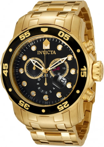 Invicta Watch INVICTA MEN'S 0072 PRO DIVER QUARTZ CHRONOGRAPH BLACK DIAL WATCH