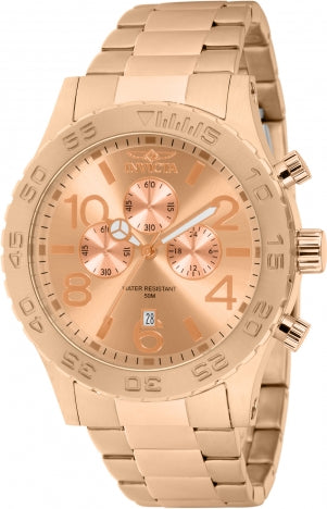 Invicta Watch INVICTA MEN'S 1271 SPECIALTY QUARTZ CHRONOGRAPH ROSE GOLD DIAL WATCH