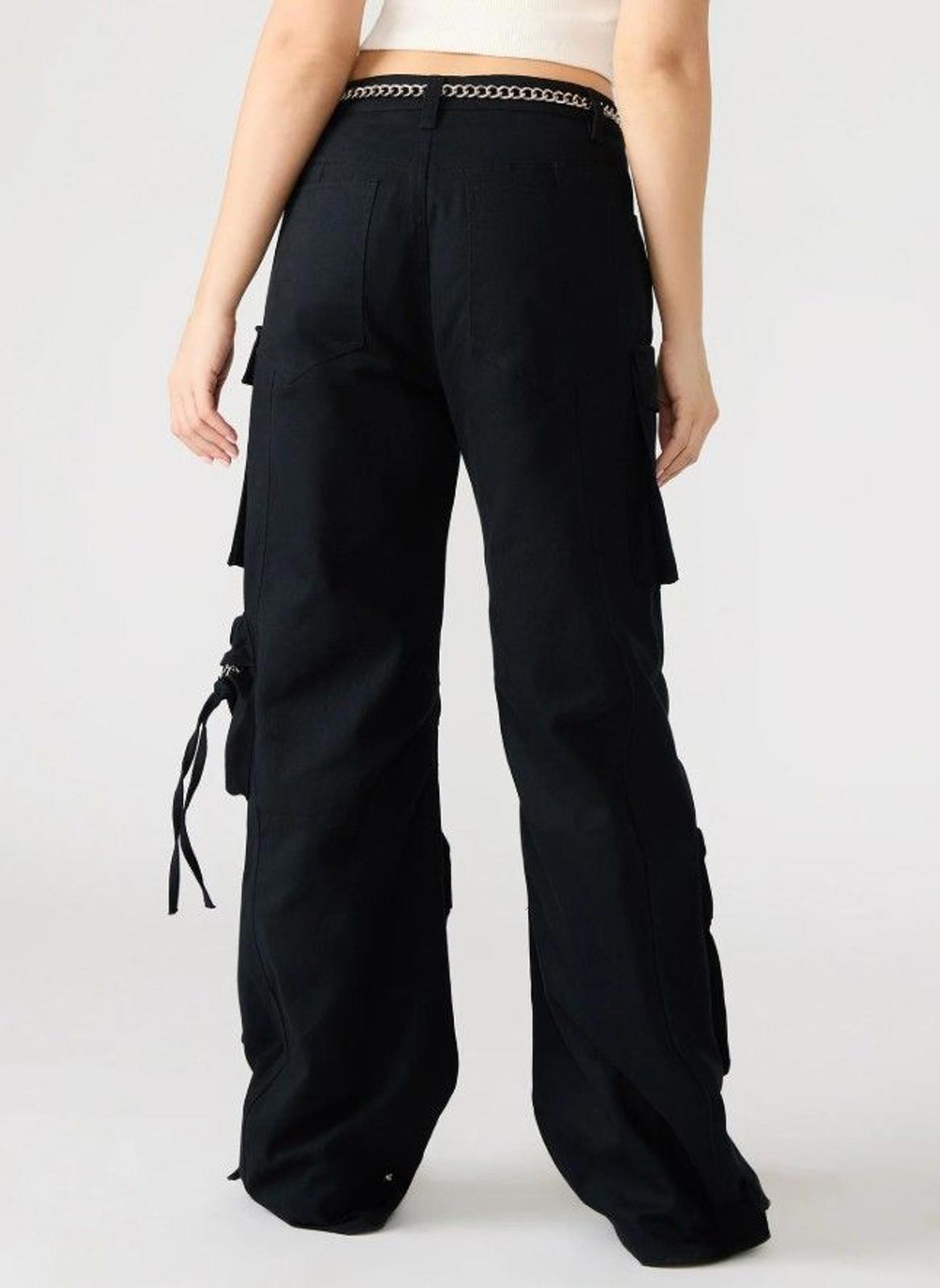 STEVE MADDEN WOMENS DUO HIGH RISE COTTON CARGO PANTS - Size XL