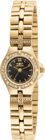 Invicta Watch INVICTA WOMEN'S 17065 WILDFLOWER QUARTZ 3 HAND BLACK DIAL WATCH