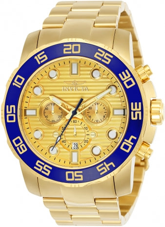 Invicta Watch INVICTA MEN'S 22227 PRO DIVER QUARTZ CHRONOGRAPH GOLD DIAL WATCH