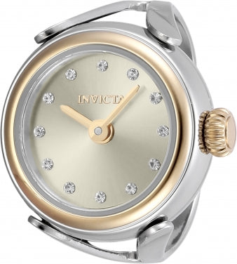 Invicta Watch INVICTA WOMEN'S 48576 MINI QUARTZ 2 HAND GOLD DIAL RING WATCH
