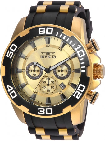 Invicta Watch INVICTA MEN'S 22346 PRO DIVER QUARTZ CHRONOGRAPH GOLD DIAL WATCH