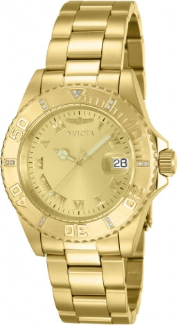 Invicta Watch INVICTA MEN'S 12820 PRO DIVER QUARTZ 3 HAND GOLD DIAL WATCH