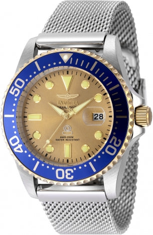 Invicta Watch INVICTA MEN'S 48216 PRO DIVER QUARTZ 3 HAND GOLD DIAL WATCH
