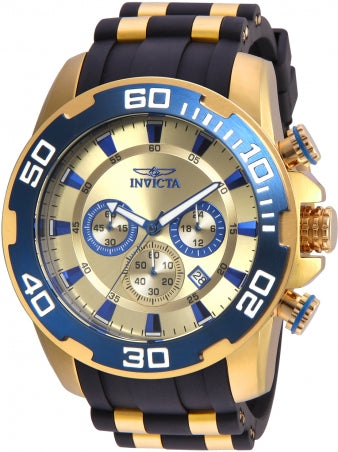 Invicta Watch INVICTA MEN'S 22343 PRO DIVER QUARTZ CHRONOGRAPH GOLD DIAL WATCH