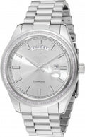 Invicta Watch INVICTA MEN'S 48759 ELITE DIAMOND QUARTZ 3 HAND SILVER DIAL WATCH