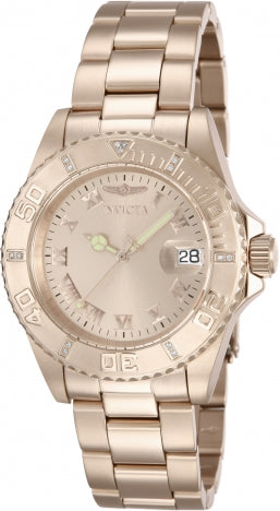 Invicta Watch INVICTA MEN'S 12821 PRO DIVER QUARTZ 3 HAND ROSE GOLD DIAL WATCH