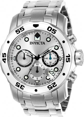 Invicta Watch INVICTA MEN'S 0071 PRO DIVER QUARTZ CHRONOGRAPH SILVER DIAL WATCH