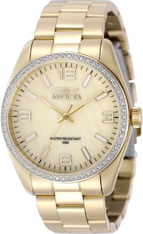 Invicta Watch INVICTA WOMEN'S 50132 SPECIALTY QUARTZ PC21 GOLD DIAL WATCH