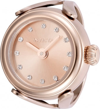 Invicta Watch INVICTA WOMEN'S 48575 MINI QUARTZ 2 HAND ROSE GOLD DIAL RING WATCH