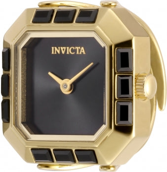 Invicta Watch INVICTA WOMEN'S 49584 MINI QUARTZ 2 HAND BLACK DIAL RING WATCH