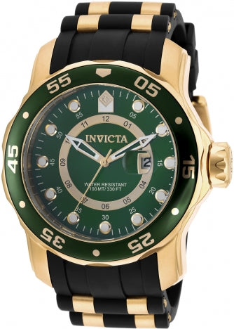 Invicta Watch INVICTA MEN'S 6994 PRO DIVER QUARTZ GMT GOLD, GREEN DIAL WATCH
