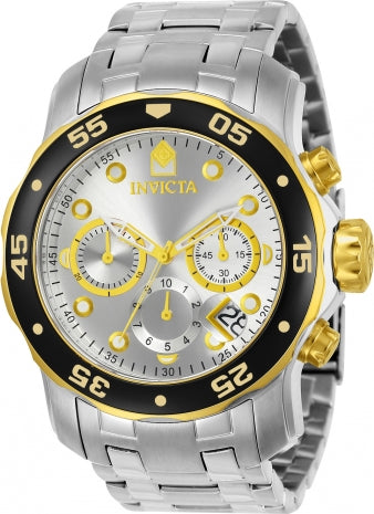 Invicta Watch INVICTA MEN'S 80040 PRO DIVER QUARTZ CHRONOGRAPH SILVER DIAL WATCH