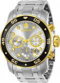 Invicta Watch INVICTA MEN'S 80040 PRO DIVER QUARTZ CHRONOGRAPH SILVER DIAL WATCH
