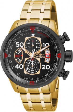 Invicta Watch INVICTA MEN'S 17206 AVIATOR QUARTZ CHRONOGRAPH BLACK DIAL WATCH