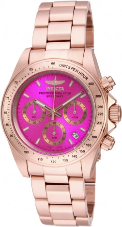 Invicta Watch INVICTA WOMEN'S 16657 SPEEDWAY QUARTZ CHRONOGRAPH HOT PINK DIAL WATCH