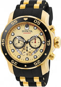 Invicta Watch INVICTA WOMEN'S 17566 PRO DIVER QUARTZ 3 HAND GOLD DIAL WATCH